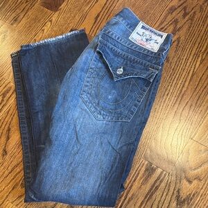 True Religion Men's Dark Blue Slim Straight Jeans